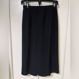 Vintage 80s Black Maxi Skirt for Women